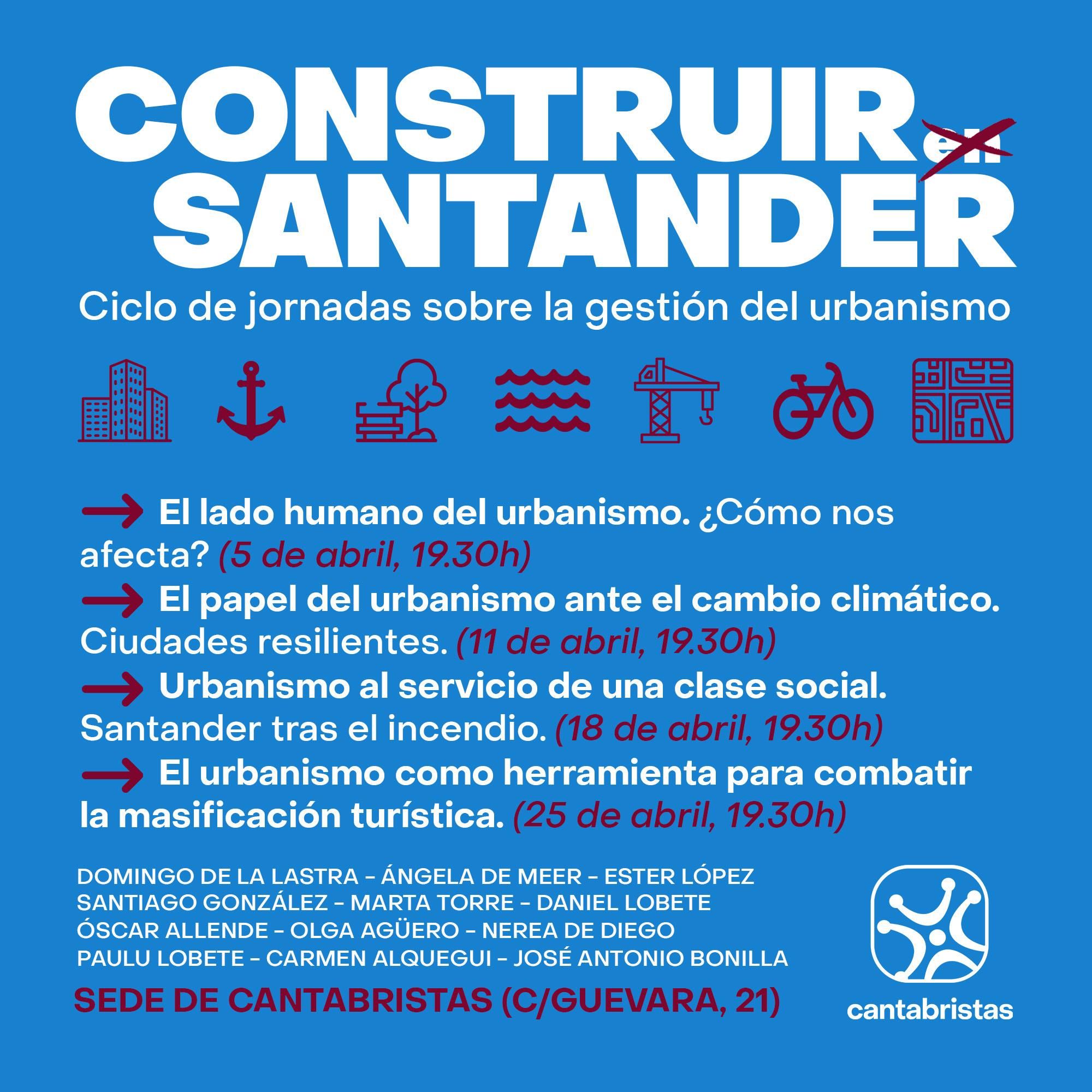 Ciclo de jornadas sobre urbanismo en Santander organizadas por Cantabristas.