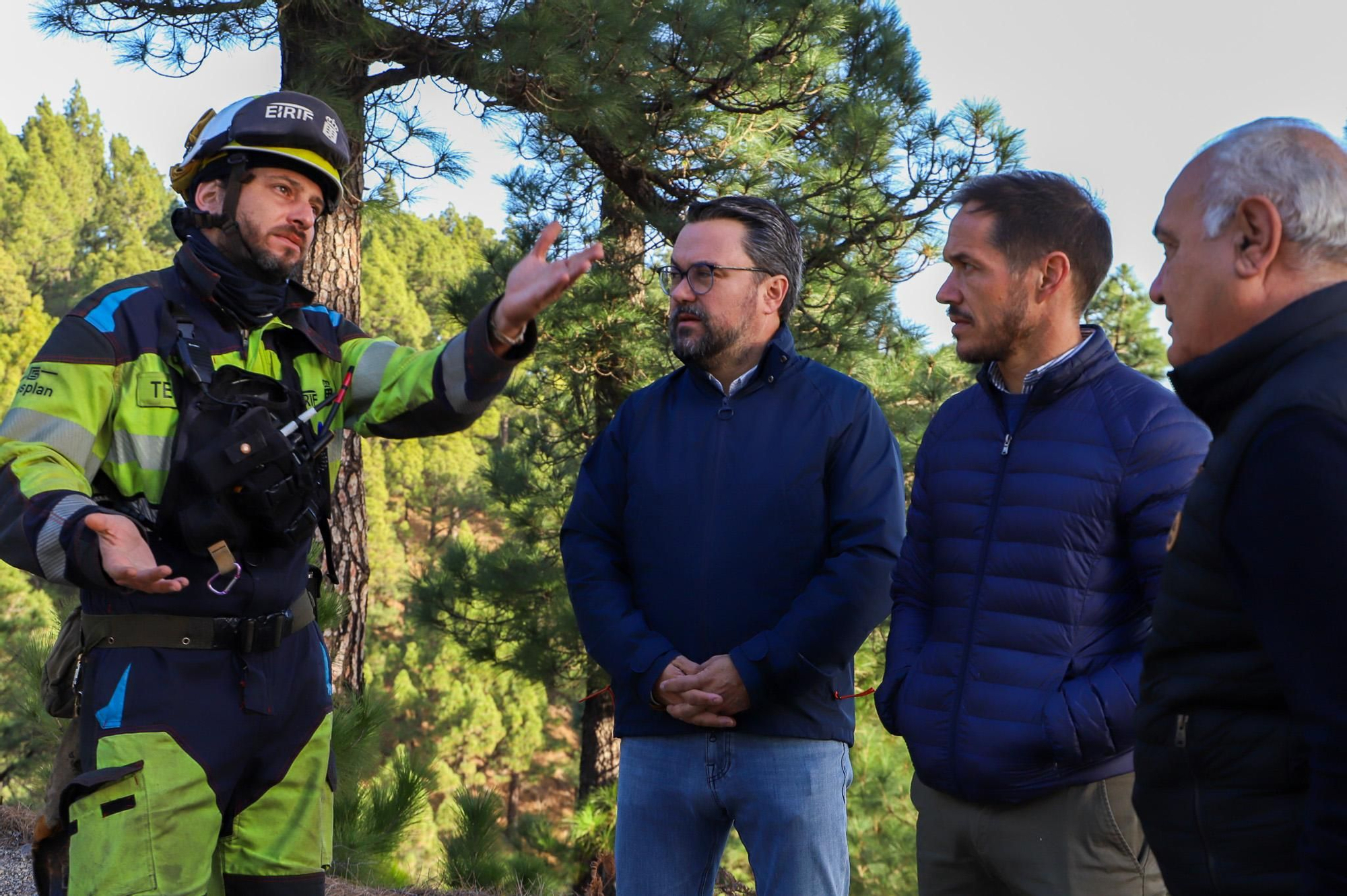 Mariano Zapata ha visitado este martes los trabajos de prevención de incendios de Santa Cruz de La Palma.
