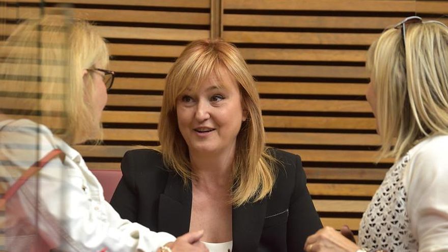 La exdirectora general de Cooperación Xelo Angulo toma posesión del acta de diputada socialista en las Corts Valencianes.