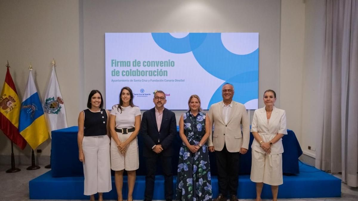 HiperDino, la Fundación DinoSol y el Ayuntamiento de Santa Cruz de Tenerife sellan un acuerdo para destinar ayudas a las familias vulnerables