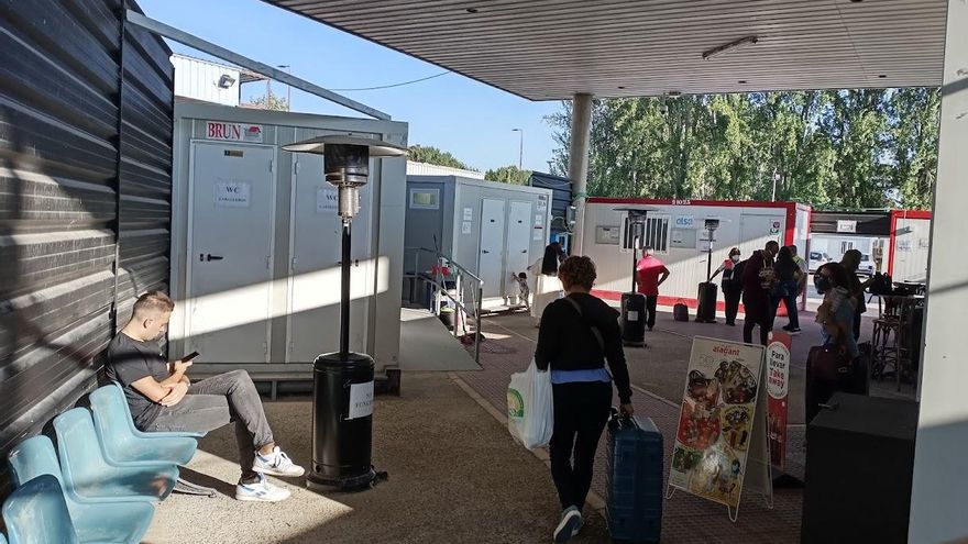 Estación de autobuses de León en obras