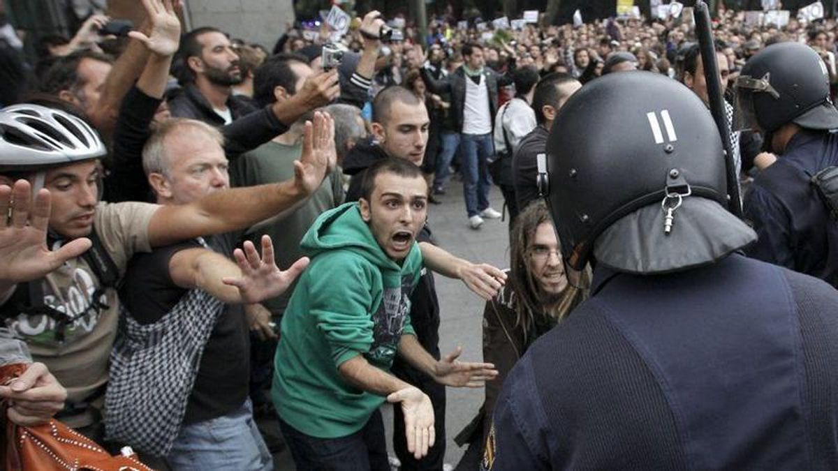 Imagen de archivo de una protesta a las puertas del Congreso.