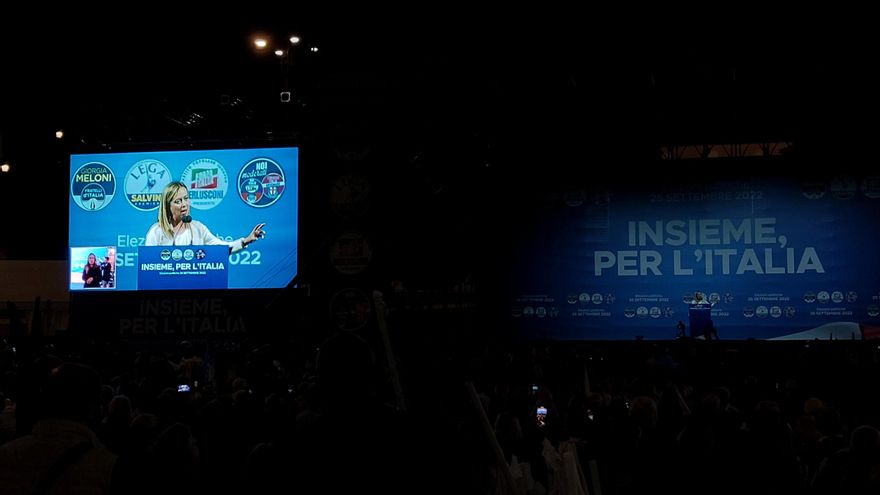 La derecha acaricia la victoria en Italia de la mano de Giorgia Meloni: "Nos teme quien quiere una Italia débil"
