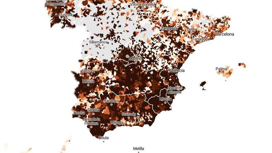 Casos por habitantes en los municipios