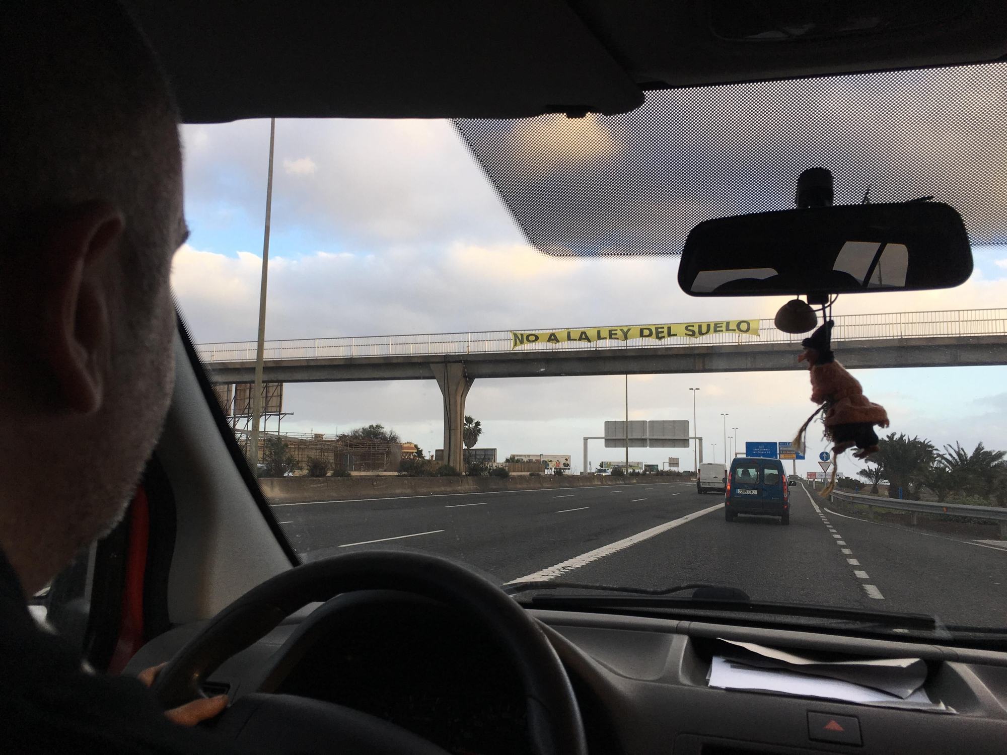 Pancartas en contra de la Ley de Suelo en Las Palmas de Gran Canaria.