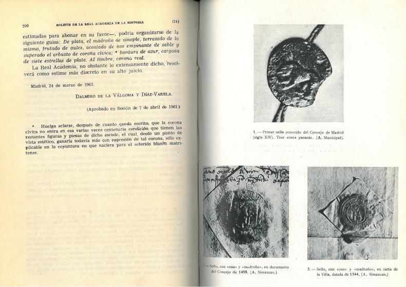 Antiguo sello del Consejo de Madrid donde aparece un oso a cuatro patas sin el madroño a su lado