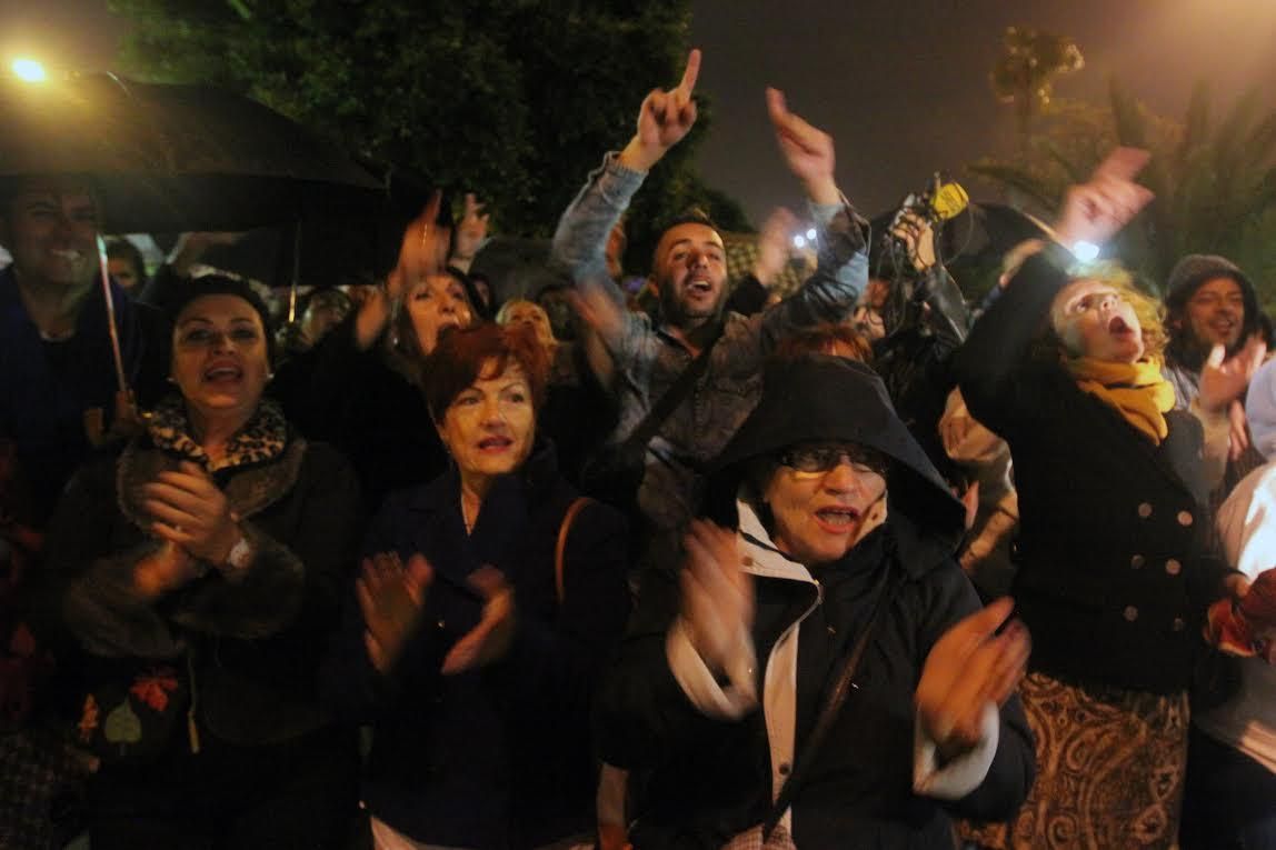 Concentración contra la suspensión de los mogollones en Las Palmas de Gran Canaria. (BRISSÓN REYES)