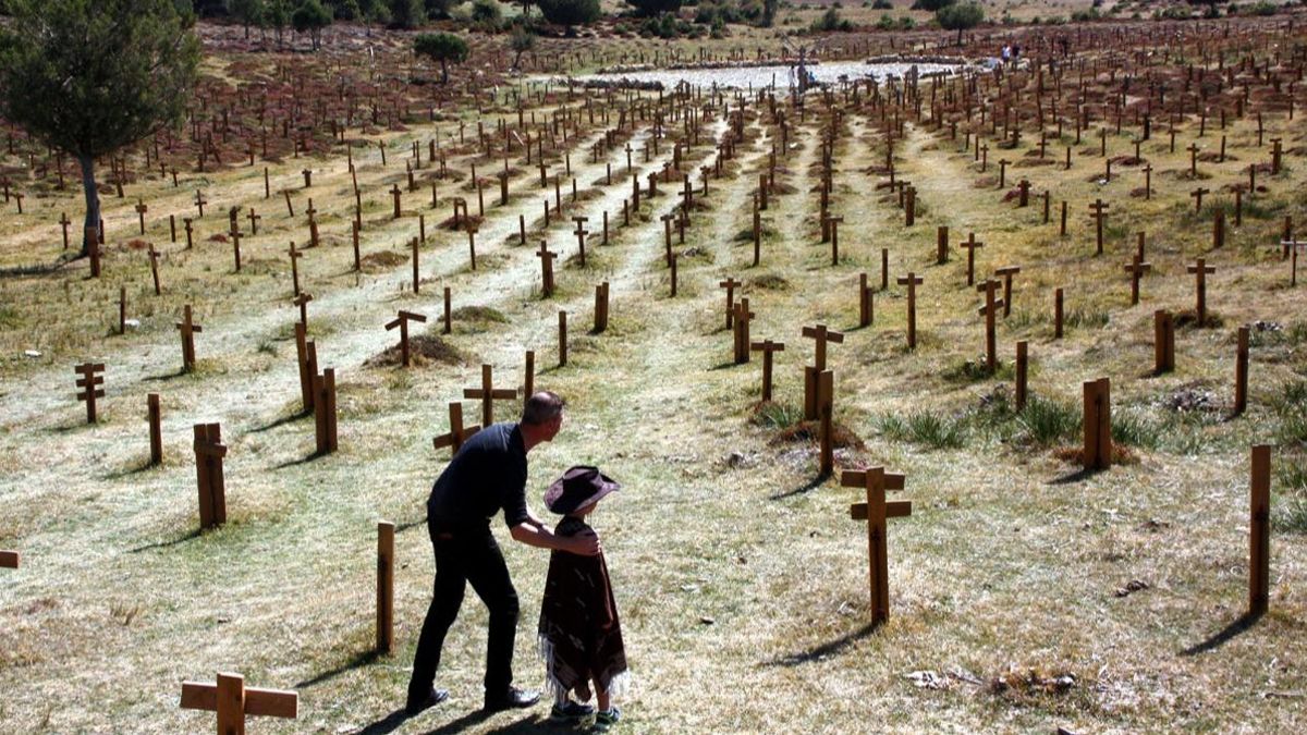 El cementerio (falso) de Sad Hill, en Santo Domingo de Silos (Burgos)