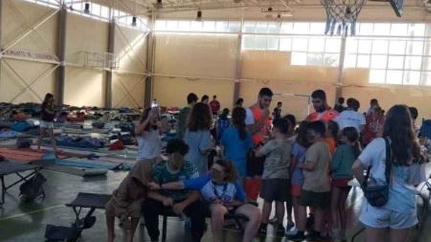 Evacuado un campamento con 80 niños en Sigüenza debido a las tormentas que han inundado la zona