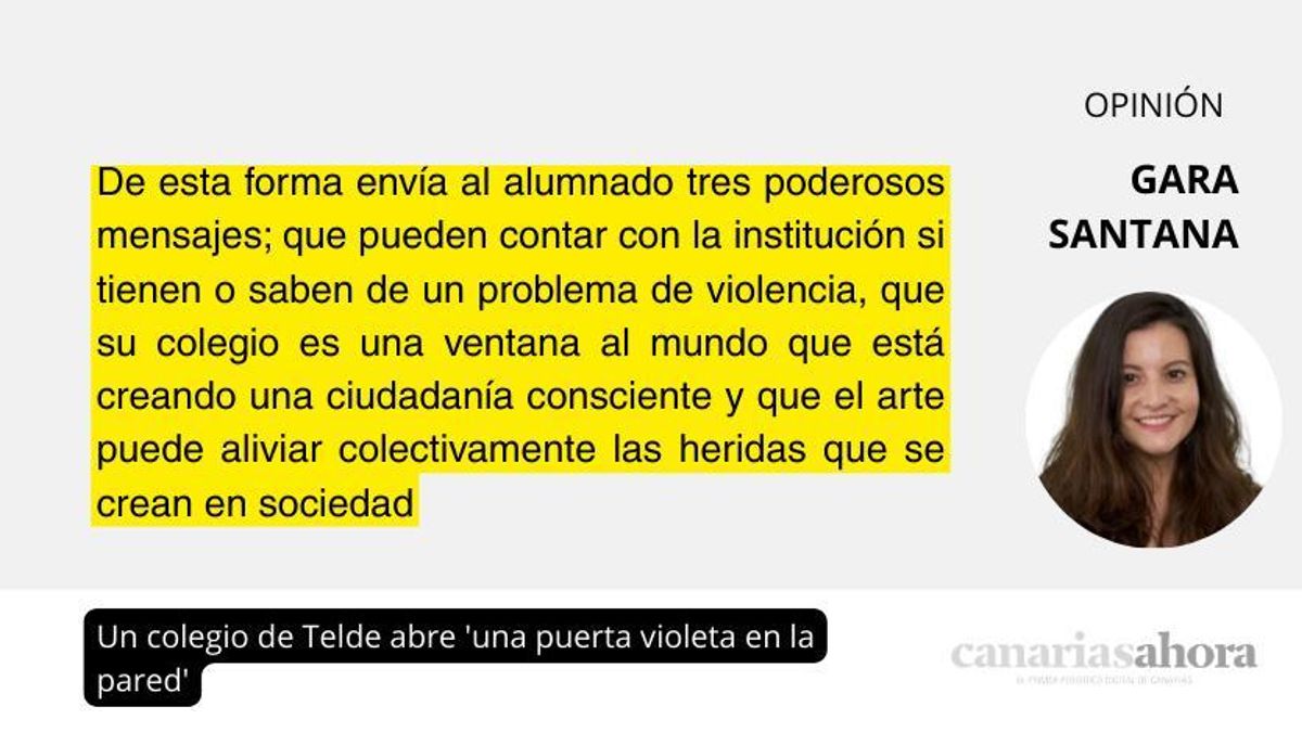 Un colegio de Telde abre 'una puerta violeta en la pared'