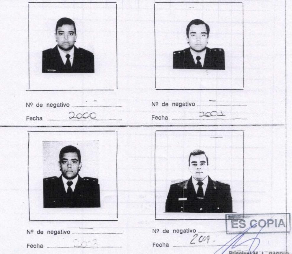 El comisario inspector Gerardo Ariel Perillo Scampini, en su legajo oficial.