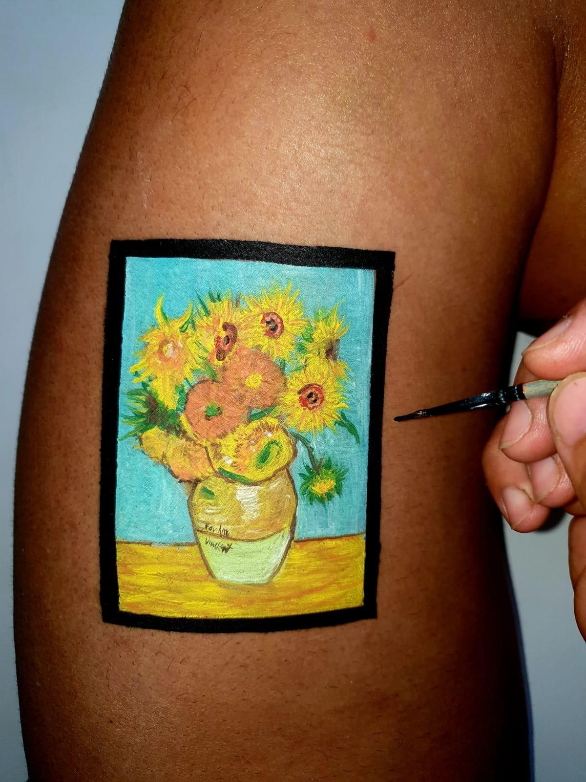 Pinturas en la piel de Nauzet Afonso.