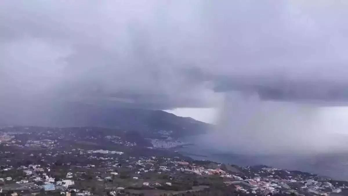 Precipitación en forma de chubasco acompañado de posible tormenta este jueves en La Palma