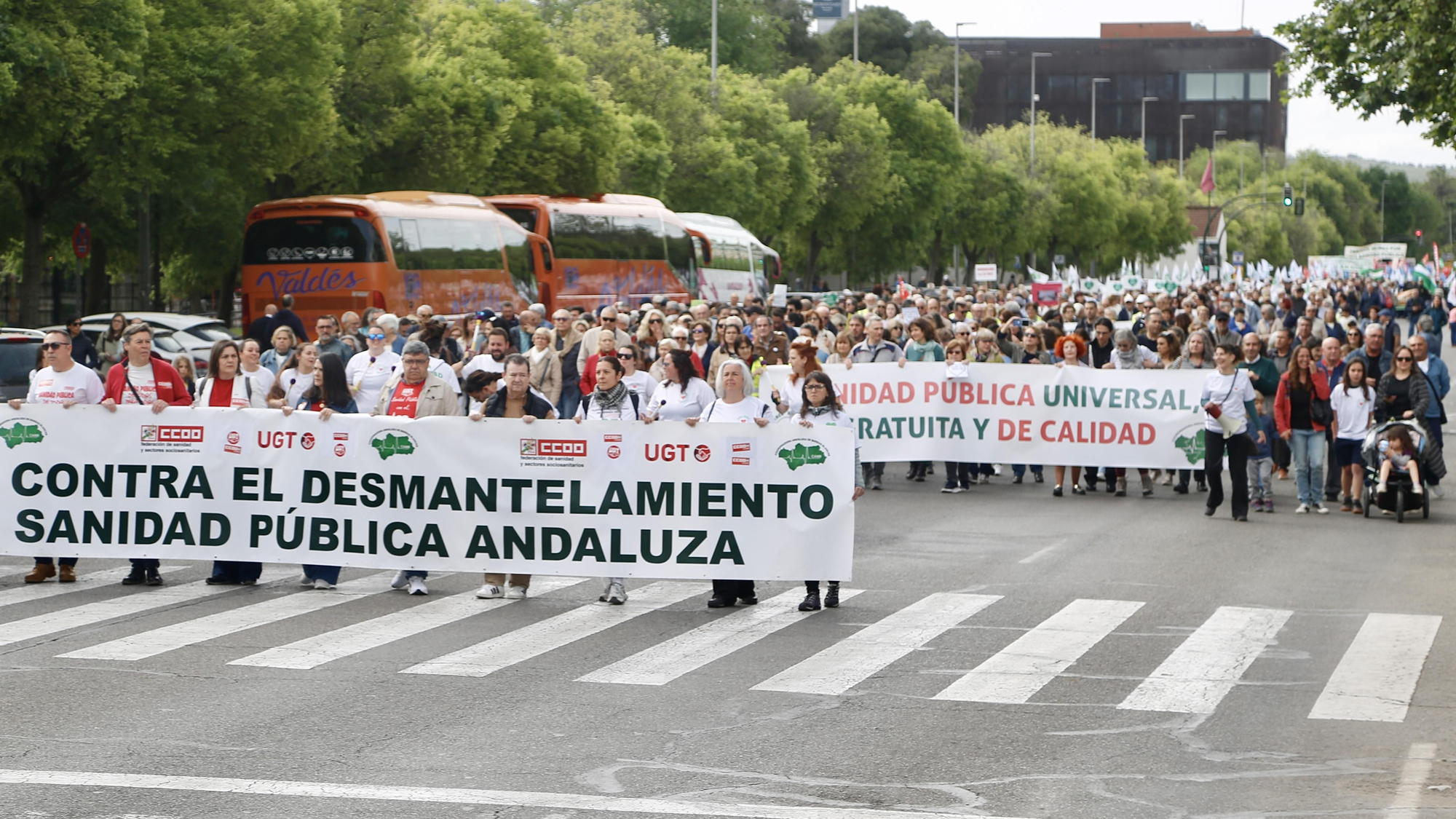 Manifestación de las Mareas Blancas por la sanidad pública