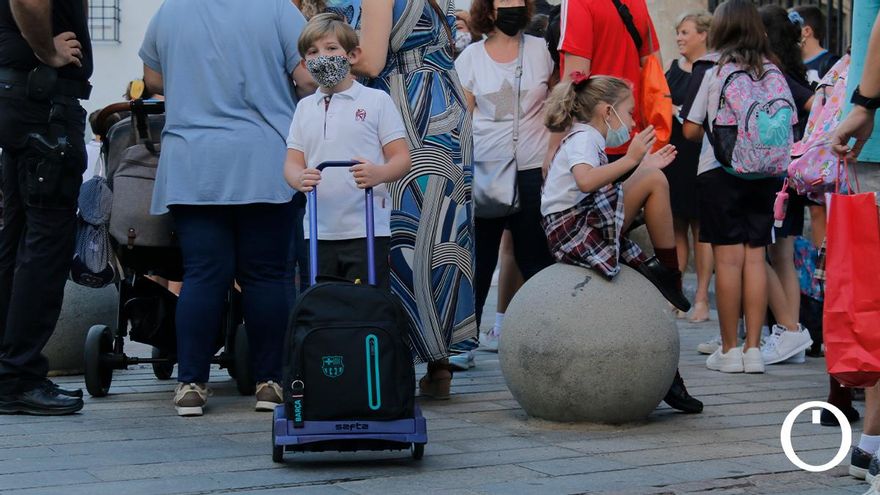 Alumnos del Colegio La Inmaculada en su vuelta al cole