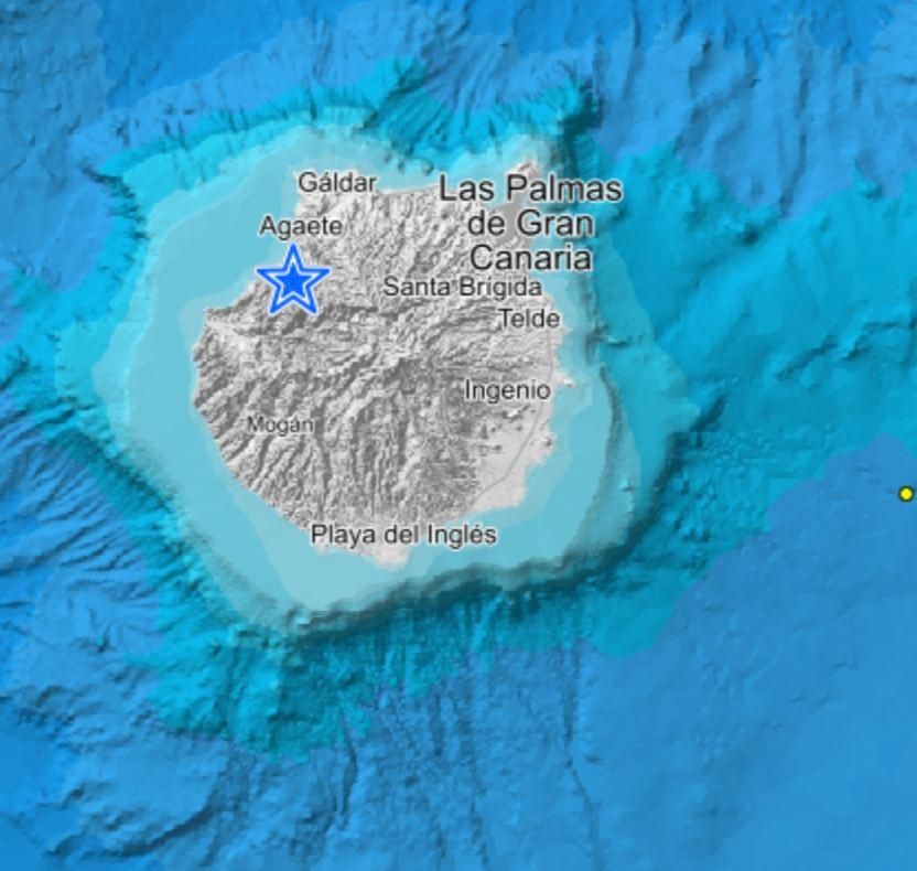 El IGN detecta un temblor de 0,6 en la escala de Richter, cuyo epicentro está en la localidad de Agaete