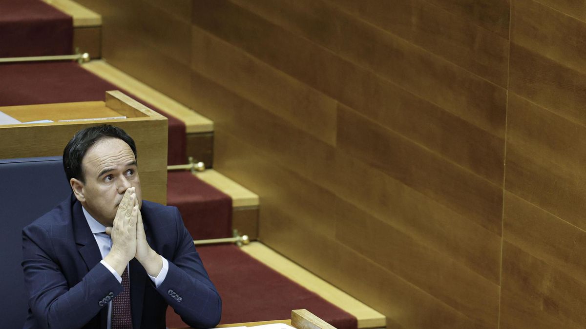 El president de la Generalitat, Juanfran Pérez Llorca, en el pleno de Les Corts Valencianes del pasado 5 de marzo.