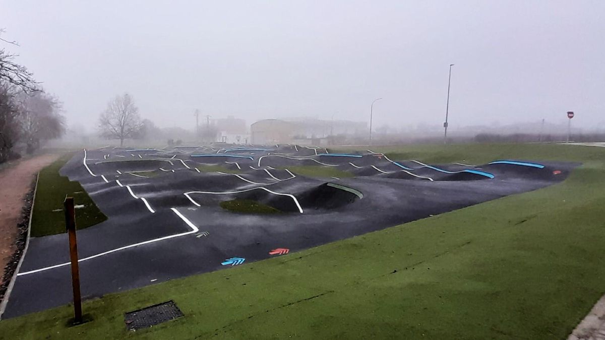 Pista de 'pump track' ciclista sobre 'Ad Legionem' en Puente Castro.