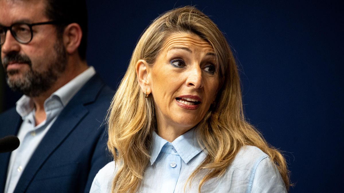 La vicepresidenta segunda del Gobierno y ministra de Trabajo y Economía Social, Yolanda Díaz, durante la presentación de la campaña de la Inspección de Trabajo y Seguridad Social (ITSS) y las informaciones preventivas del Instituto Nacional de Seguridad y