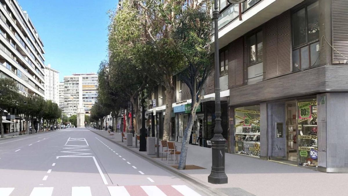 Així quedarà el Carrer Colom de València després de la remodelació.