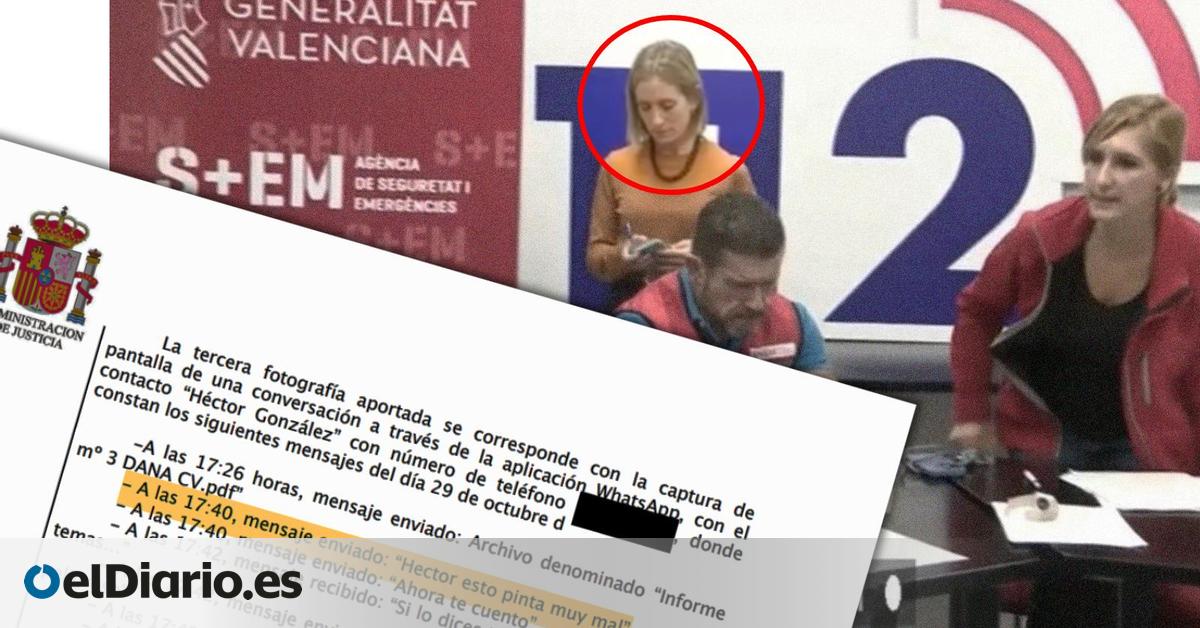 Una participante del Cecopi de la dana alertó dos horas y media antes del Es-Alert:  Esto pinta muy mal, es peligroso 