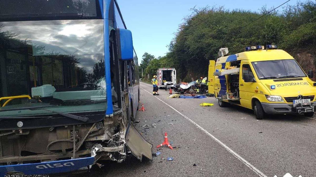 Seis personas han resultado heridas en un accidente de tráfico tras colisionar un autobús y un vehículo en el concejo asturiano de Carreño.