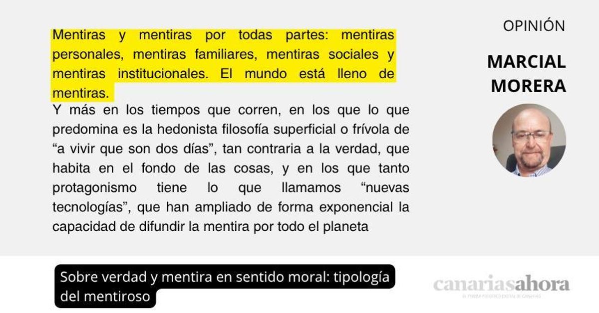Sobre verdad y mentira en sentido moral: tipología del mentiroso