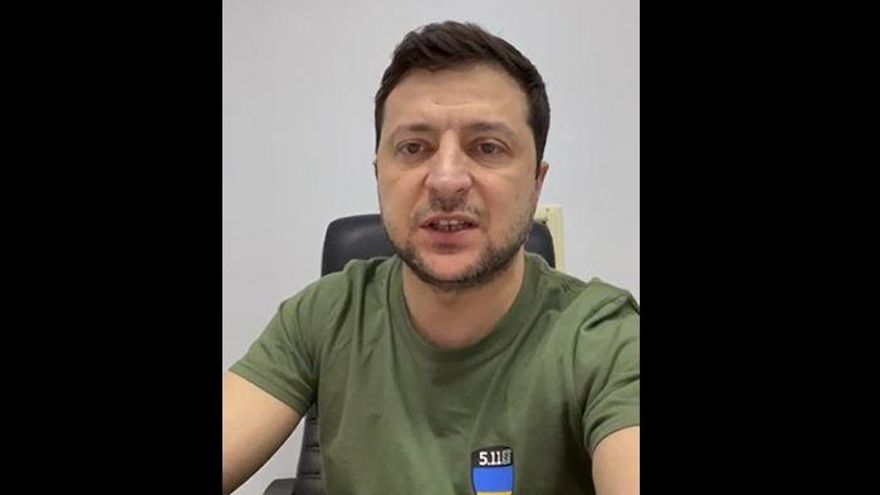 Captura del vídeo de Zelenski