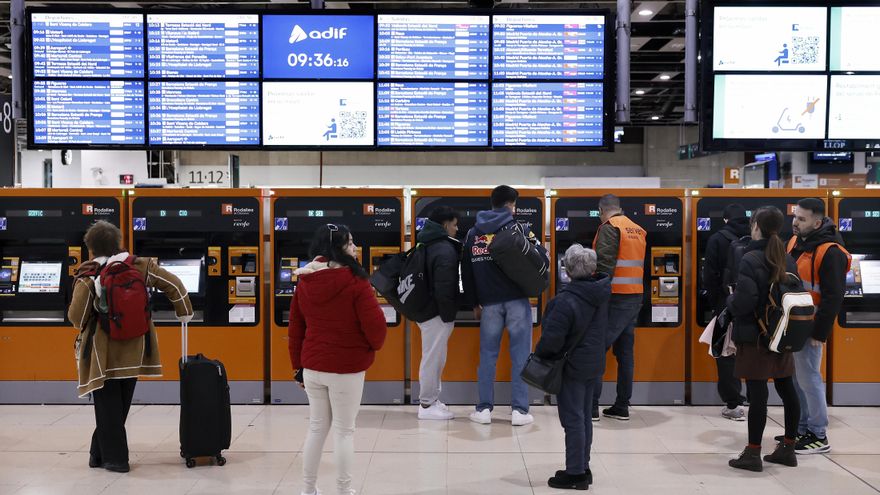 Aspecto de la Estación de Sants este miércoles.
