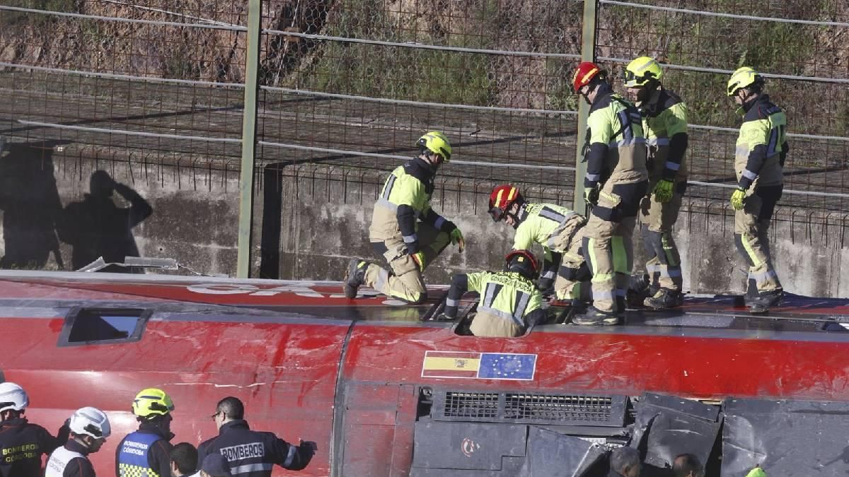 Las imágenes del accidente ferroviario de Adamuz