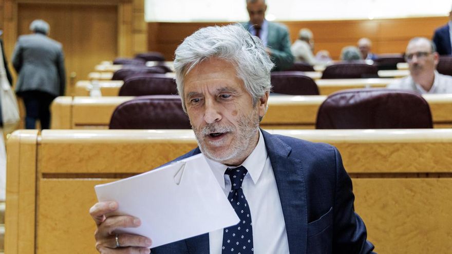 El ministro del Interior, Fernando Grande-Marlaska, durante una sesión de control al Gobierno en el Senado, a 15 de septiembre de 2026, en Madrid