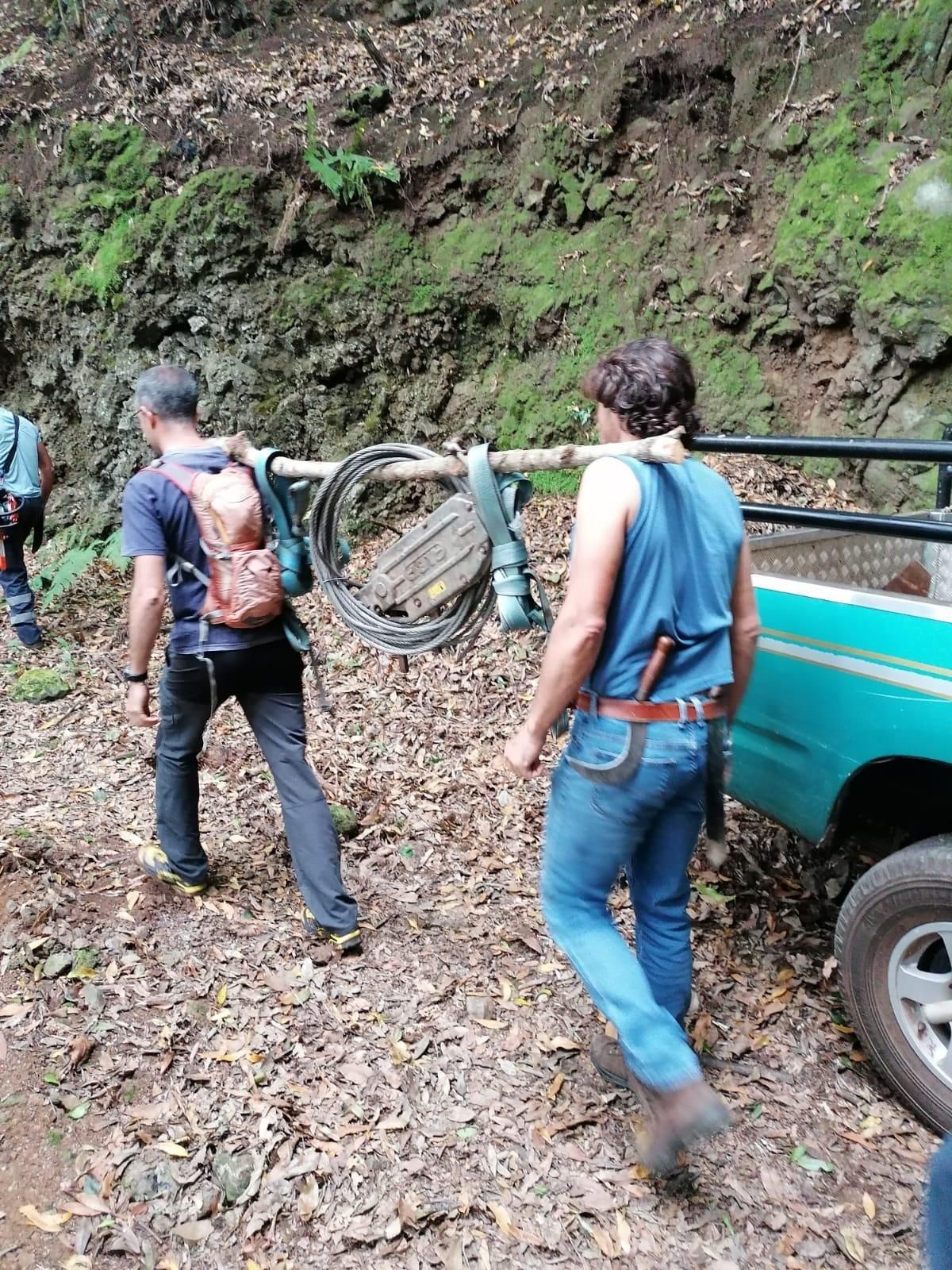 Trabajos de recuperación del camino.