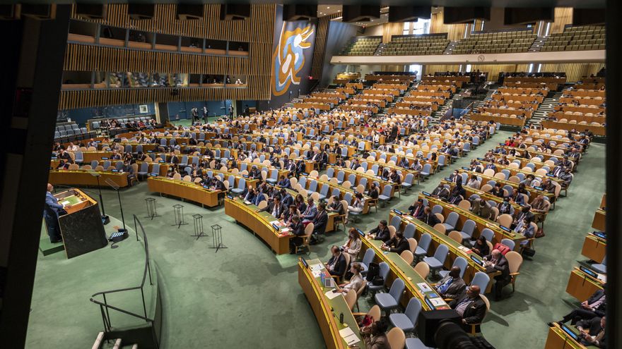 Vista de una votación en la Asamblea General de la ONU en Nueva York, en una fotografía de archivo. EFE/Alessandro Della Valle