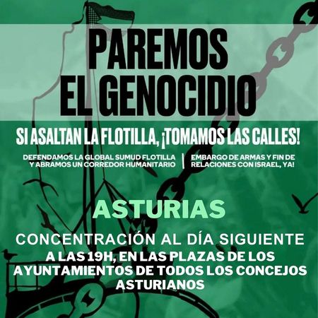 Concentración en protesta por el asalto a la flotilla.