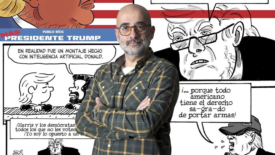 Pablo Ríos publica un ácido cómic sobre Trump, "rechazado por varias editoriales que pensaron que no iba a ganar"