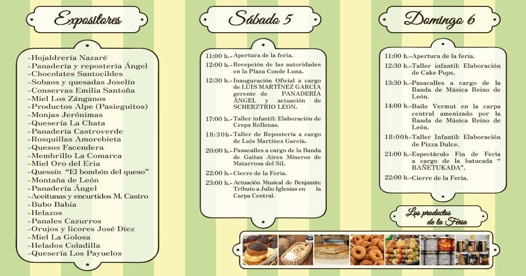 Programación de la Feria del Dulce de Benavides.