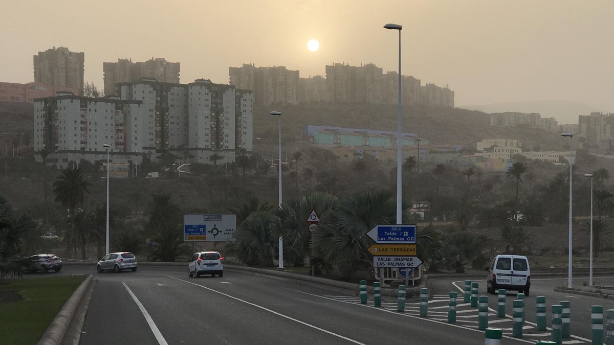Así se ve la calima hoy en Canarias