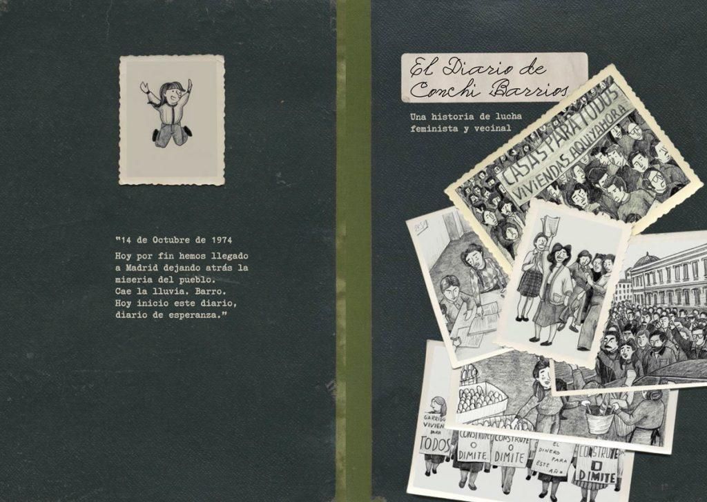 Portada y contraportada del diario de Conchi Barrios