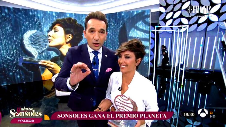 Sonsoles Ónega, homenajeada en Antena 3 tras conquistar el Premio Planeta: "No lo sabía nadie"