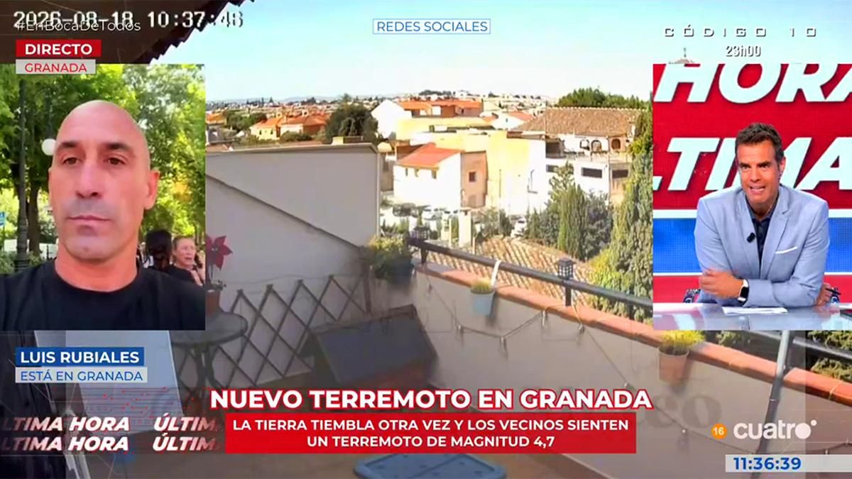 'En boca de todos' recurre a Luis Rubiales para hablar del terremoto en Granada: "Estás haciendo un poco de reportero"