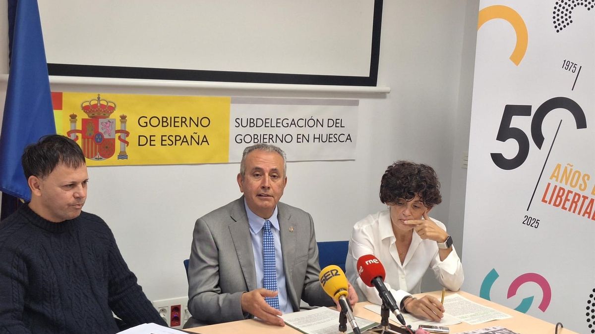 Presentación en Huesca del programa '50 años de España en libertad'.