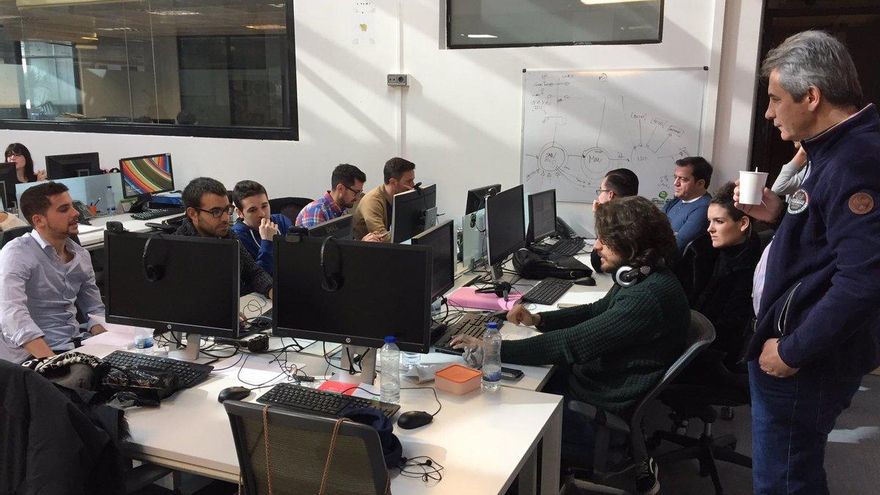 Manolo Lama en la redacción de 'El Golazo de Gol'