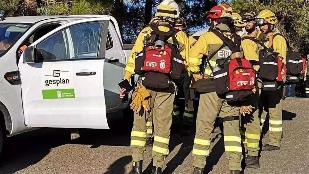 Imagen de archivo de miembros de uno de los Equipos de Intervención y Refuerzo de Incendios forestales (EIRIF).