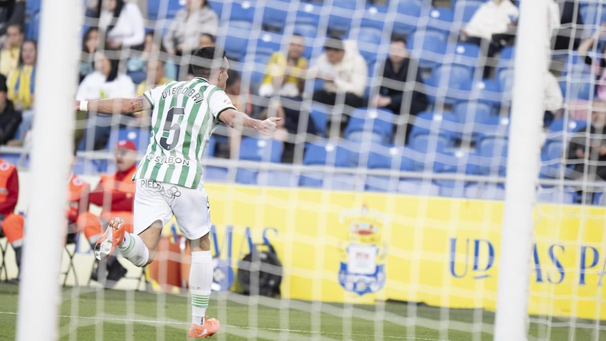 Diego Bri celebra su gol ante la UD Las Palmas