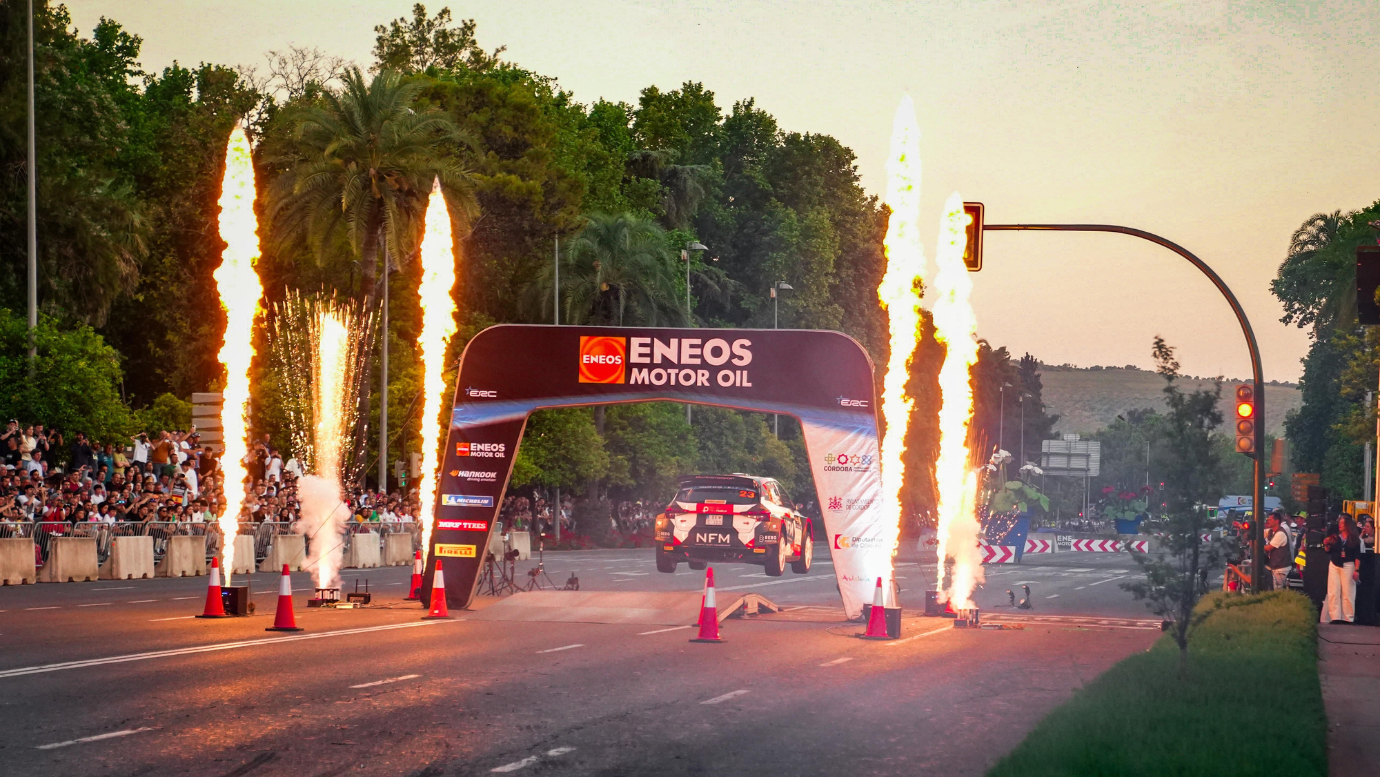 Tramo urbano del Rally Sierra Morena