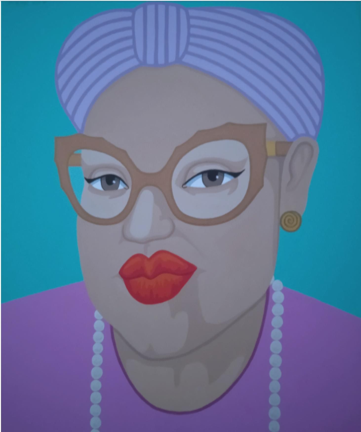 En la imagen, una de las obras de Acenk Galván con el título 'Besote'.