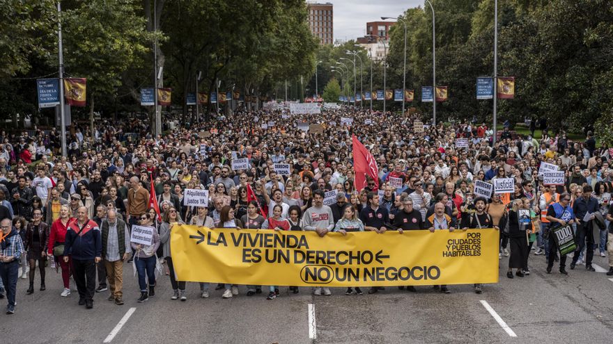 Guía útil de la manifestación por el derecho a la vivienda en Madrid el 5 de abril: horario, recorrido y reivindicaciones