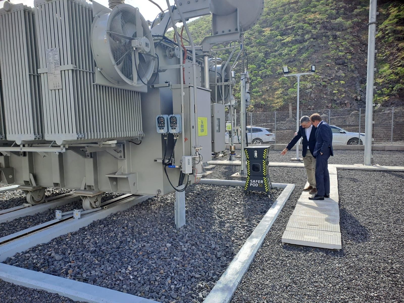 La nueva subestación El Palmar, que transformará la energía del cable submarino Tenerife-La Gomera.
