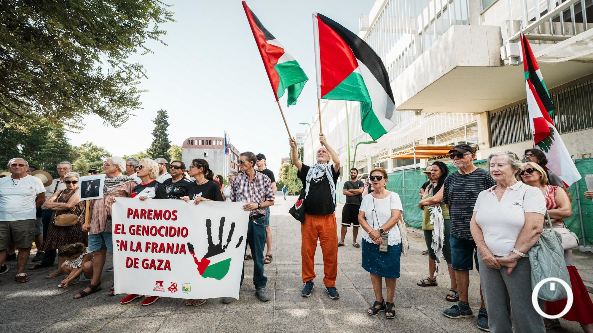 Concentración contra el genocidio en Palestina