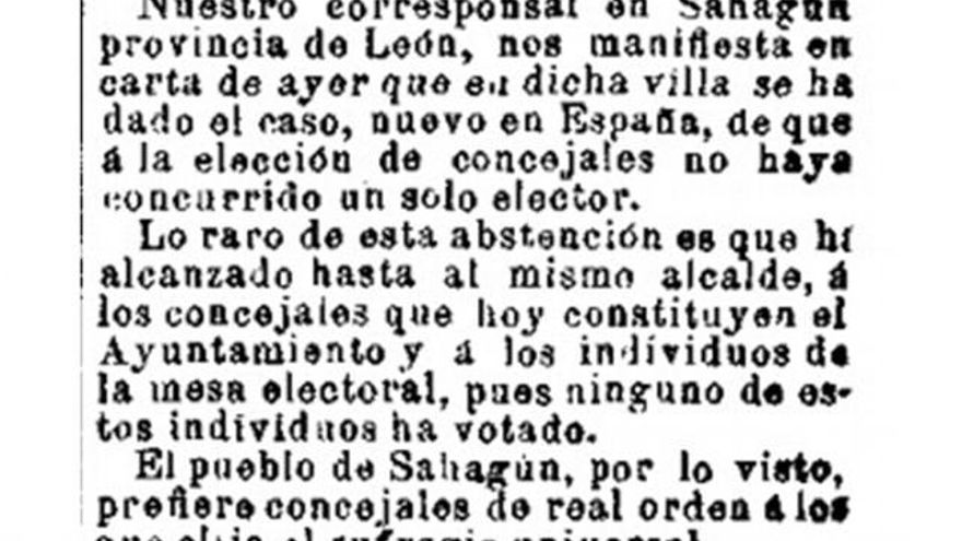 ‘La Correspondencia de España’ hace suposiciones discutibles sobre este primer caso de boicot. / Sahagundigital.com
